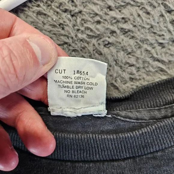 Vintage‎ Guess USA T-Shirt Men Size Large Black Graphic Tee Short Sleeve - Picture 7 of 9